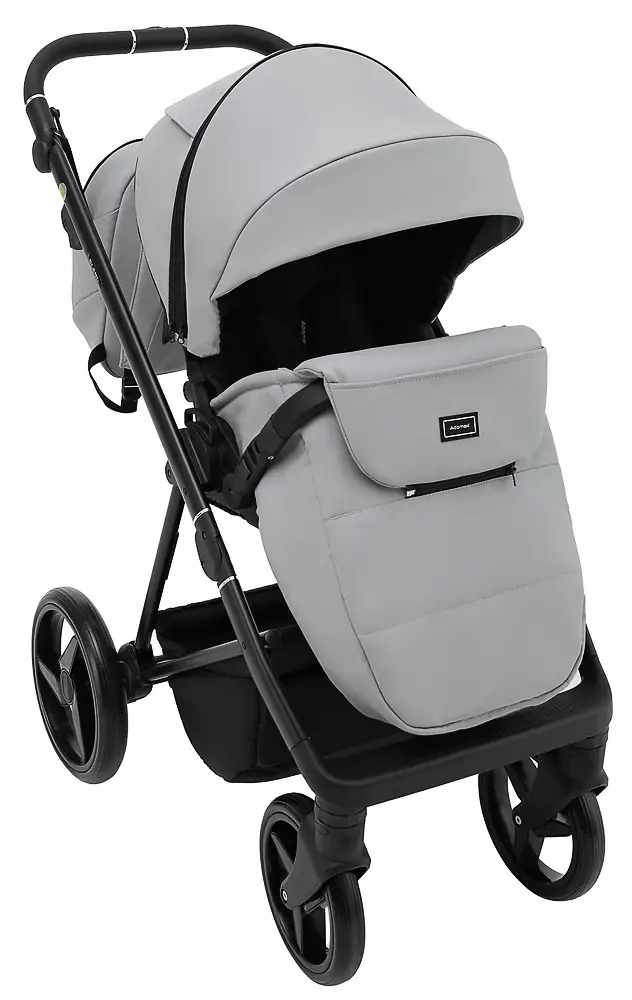 Детская коляска 2 в 1 Adamex Blanc Eco SA-3 светло-серый